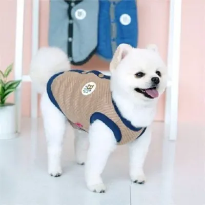 강아지 퀼팅 조끼 강아지 누빔 조끼 데일리 따뜻한 베스트 겨울 아우터 방한 패딩