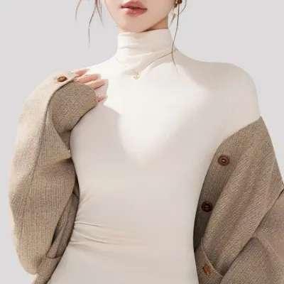 반목 니트 기모 반폴라 티셔츠 4가지 색상