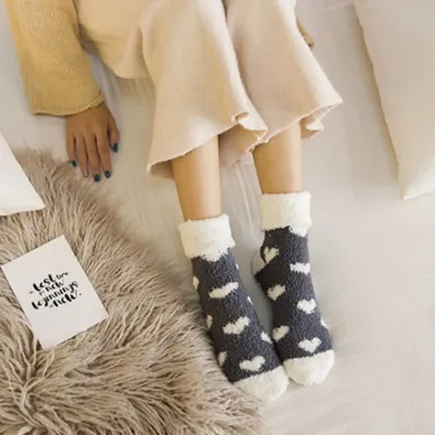 포근이 하트 여성 수면양말 겨울 방한양말 보온양말