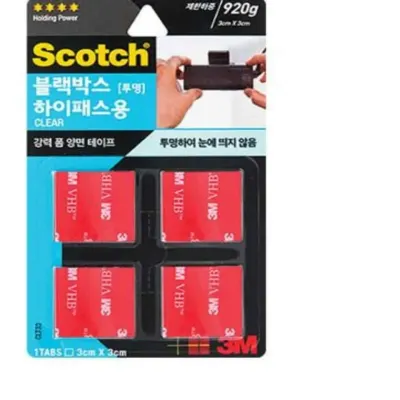 양면테이프 12개 스펀지테이프 아크릴테이프 블랙박스부착 액자부착