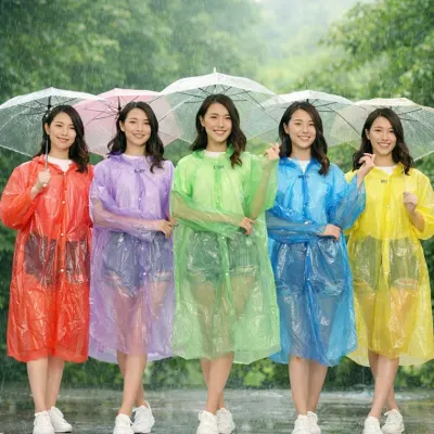 단추형 일회용 우의 우비 DD-10771
