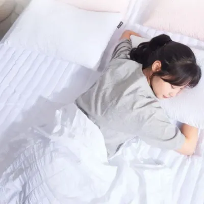 시어서커 화이트 레드 싱글 슈퍼싱글 냉감 매트