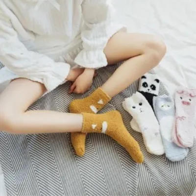겨울 여자 예쁜 캐릭터 따뜻한 숙면 수면 양말