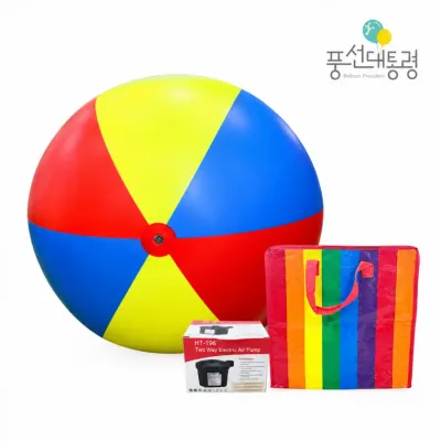 풍선대통령 점보 굴리기공 게임 1.5m 무지개색 레크레이션 체육대회 운동회 단체게임 공놀이