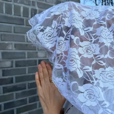 천주교 성당 미사보 고급 레이스 베일