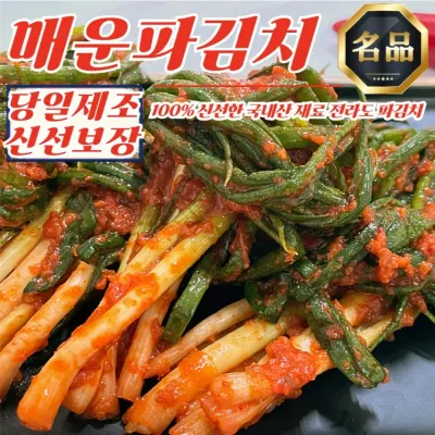 당일제조 전라도 매운 파김치 1kg (100% 국산재료)