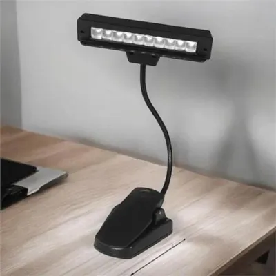 led 집게 스탠드 독서실 스탠드 클립형 학습용 휴대용 독서등 간편 거치대 보면대 조명등 야외용 백색광