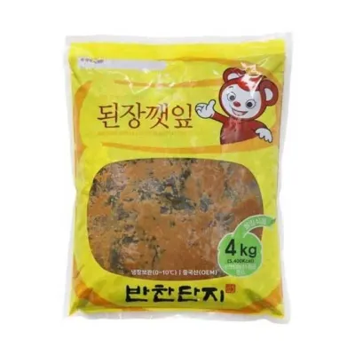 반찬단지 된장깻잎 4kg 대용량 업소용 밑반찬 깻잎장아찌