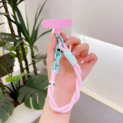 체인타이 핸드폰 손목 스트랩 홀더 로프 태그 2p 핑크