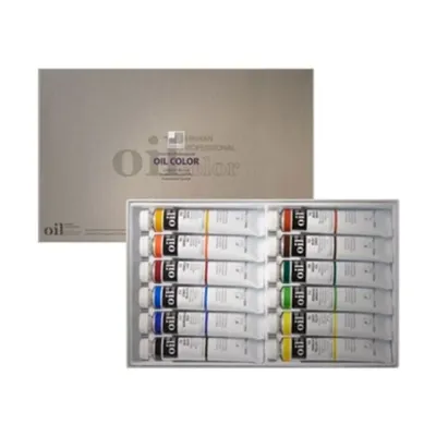 혜명몰 신한 유화물감 세트 12색 50ml A - 갑 (5개입) 유화그리기 전문가용물감 신한유화물감 오일페인팅