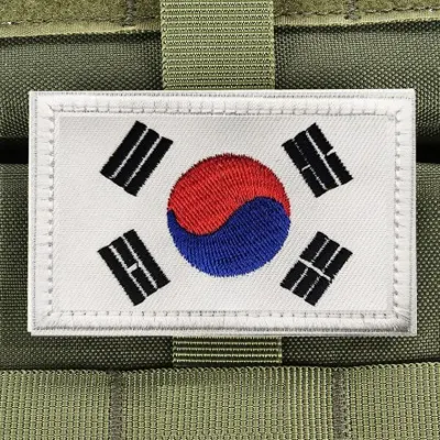 태극기와펜 diy 자수 태극마크 태극기 패치 DD-12879