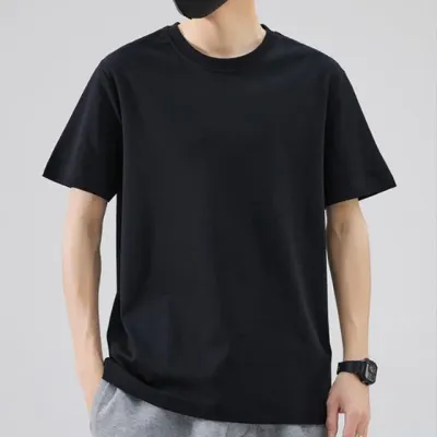 블랙 반팔 티셔츠 코튼 베이직 러닝 조깅화 러닝화 달리기 워킹화