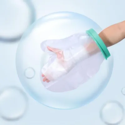 커버 깁스 방수 깁스 목욕 커버 물빠짐방지 방수 실버