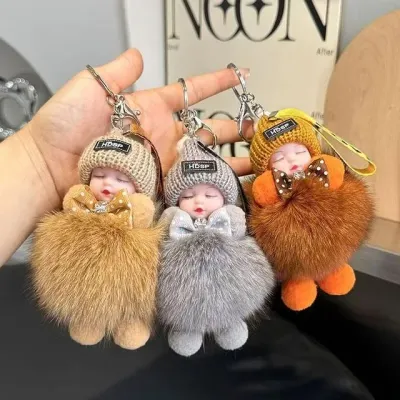 밍크 아기 인형키링 가방걸이 색상랜덤 밍크키링 귀여운키링