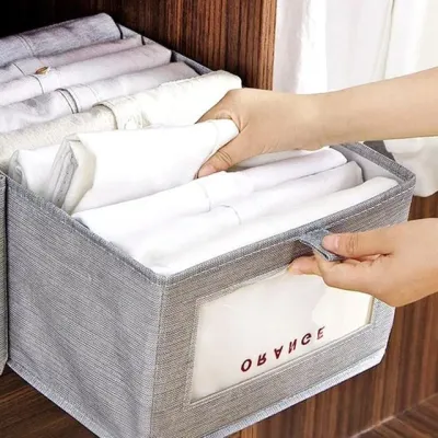 오픈형 패브릭 리빙박스 옷속옷 수납함 정리함