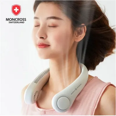 몽크로스 4000mAh 대용량배터리 넥선풍기 휴대용 넥밴드 선풍기 타프팬 써큘레이터