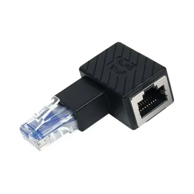 90도 꺾임 RJ45 커플러 네트워크 케이블 설치 연결 연장용