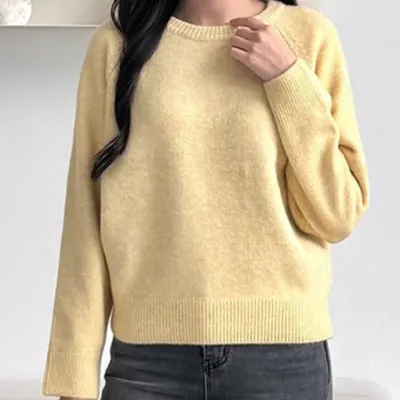 라운드넥 니트 이너 캐시미어 여자