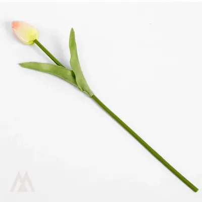 한송이 튤립 조화 피치 조화꽃잎 조화장식 인조식물