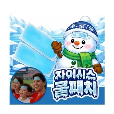 온가족 스포츠 냉감 쿨패치 2매입 KC인증 아이스 쿨링시트 해열 냉각 패치