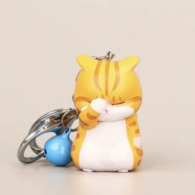플라이로즈 한숨 쉬는 고양이 키링 자동차 열쇠고리 키홀더