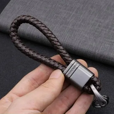가죽 키홀더 브라운 롱타입 자동차 열쇠고리 가방 키링