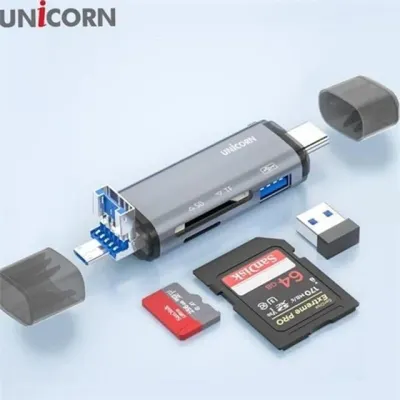 otg 멀티 리더기 usb c 타입 리더기 3in1 휴대용 5핀 겸용 외장 어댑터