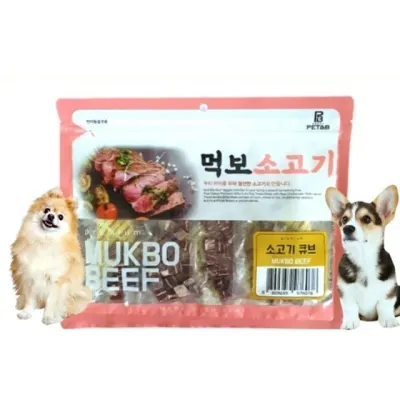 먹보 소고기 소고기큐브 300g 강아지치킨 강아지치즈 강아지육포