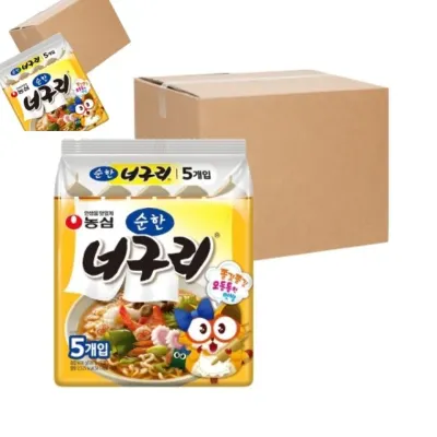 농심 순한 너구리 멀티 120gx5 박스 8개입 가정식 봉지라면 해물기반 국물형