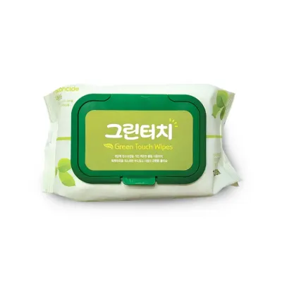 그린터치물티슈(100매 캡형) 국산 아기 유아 대용량물티슈 물티슈100매