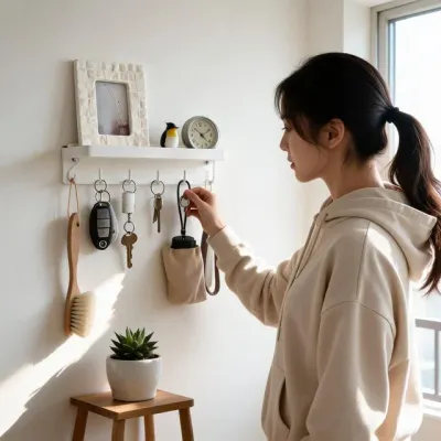 현관문 자석 선반 거치대 수납 걸이 철제 보관함 문틈 정리용품 홀더 벽걸이 정리대