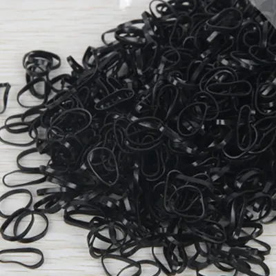 블랙 컬러 경제적 대용량 머리 고무줄 50g/100g 컬러 헤어 머리끈