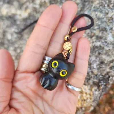 행운 부적 고양이 열쇠고리 시험 선물 수능 꾸미기 우정 소품샵 키홀더 가방 고리 우정 소품샵 고리 수능