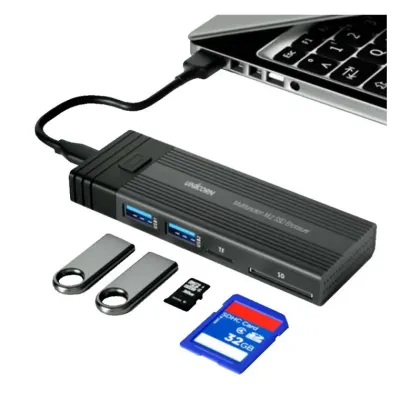 멀티 M.2 SSD외장케이스 USB2.0허브 NGFF NVME 10GBPS 컴퓨터 PC 노트북 10Gbps