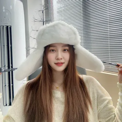 뽀글뽀글 귀달이 군밤모자(아이보리) 털모자