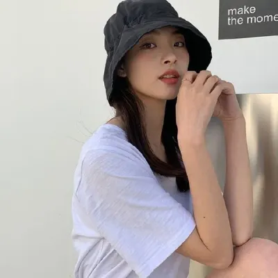 버킷햇 펀칭 스트링 벙거지 모자 봄 여름 야외용 모자