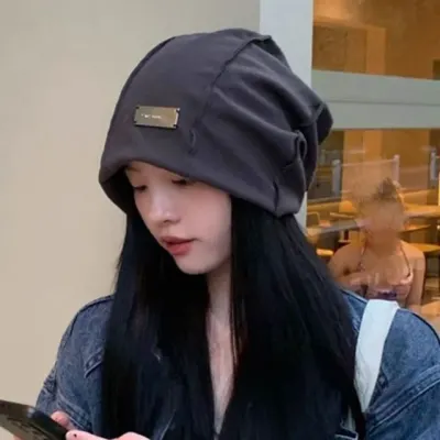 메탈 장식 포인트 패션 모자 비니 명품편집샵 커플모자 MINIMAL