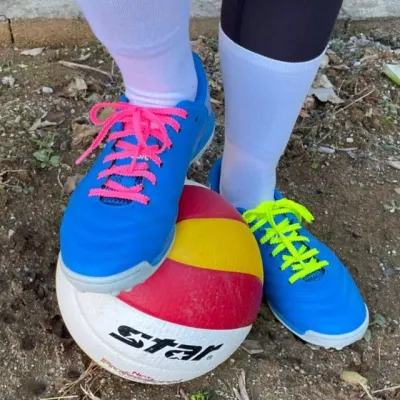 120cm 안풀리는 톱니끈 핑크 런닝화