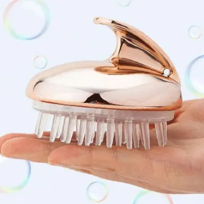 두피 마사지기 블루 실리콘브러쉬 두피브러쉬