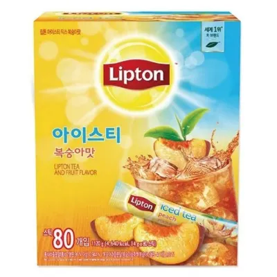 립톤 복숭아 아이스티 스틱 복숭아맛 아차 믹스 홍차 가루 14g