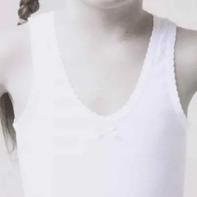 면 백색무지 여아동런닝 아기민소매 여성흰색나시탑 유아민소매