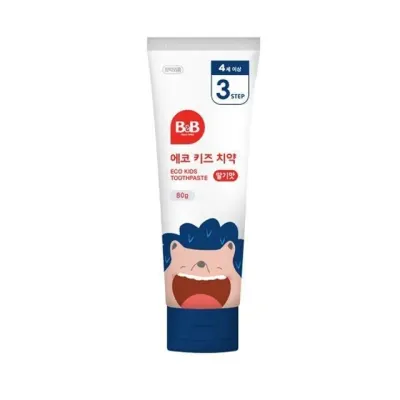 비앤비 에코 키즈 치약 80g 딸기맛 (4세이상)