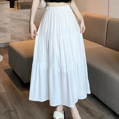 캉캉 캐주얼 밴딩 롱스커트 롱치마 봄 여름 스커트 여자치마 여자하의