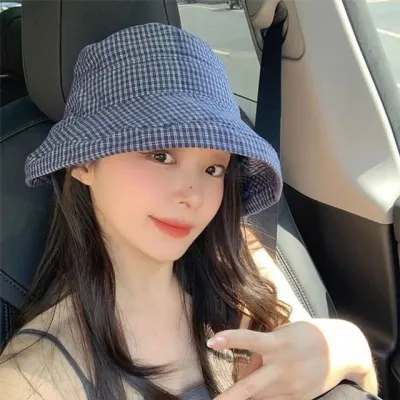벙거지 217 SSH 체크 패턴 버킷햇 트렌디 여름 버킷햇 여름벙거지 여름버킷햇 여름모자 벙거지