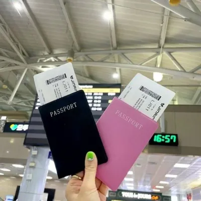 핑크 수납 여권케이스 보관 블랙 티켓 커플 수납 여권 여행용여권케이스 여권보관 여권케이스 보관