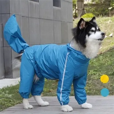 대형견 강아지 올인원 우비 후드 강아지 레인코트 강아지산책 애견 방수