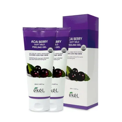 이켈 아사이베리 소프트 마일드 필링젤 180ml-2개 스크럽 얼굴각질제거 각질제거제