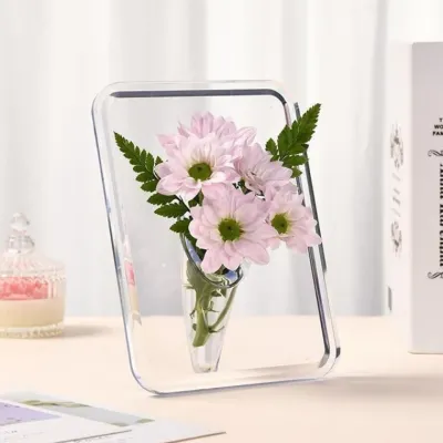 깨지지않는 아크릴 투명 화병 인테리어 플라스틱 꽃병