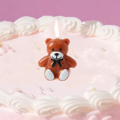 해피니스 리본곰 생일초 5개입 생일 케이크 캐릭터초