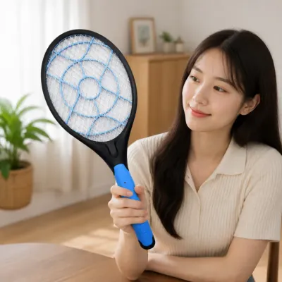배터리 구동 방식 파리채 전기 모기 살충기 버튼식 1구
